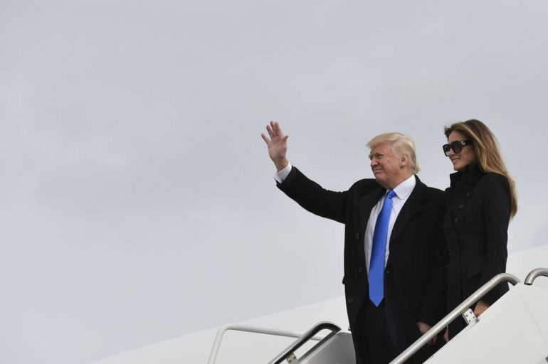 Trump aterrizó en DC